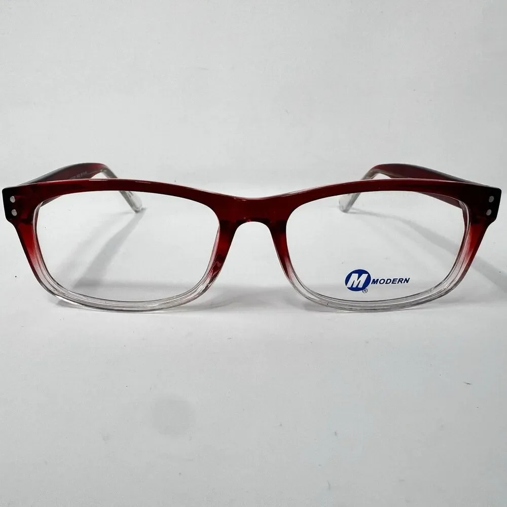 Modern Idea Burgundy Fade Eyeglass Frames 56-19-145 Demo Lenses